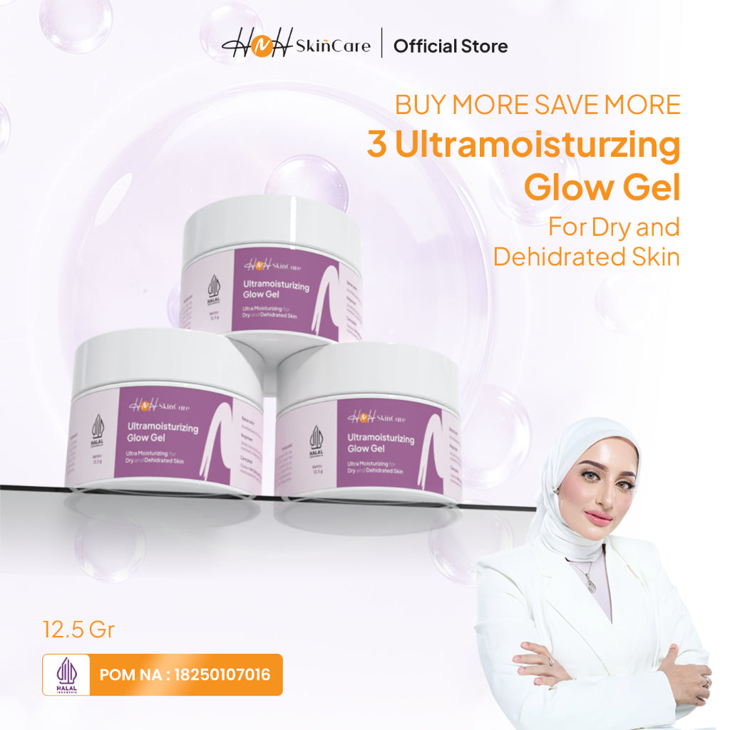 HNH Skincare - Bundling 3 Ultramoisturizing Glow Gel - Moisturizer Pelembab Wajah untuk Kulit Kering Sensitif
