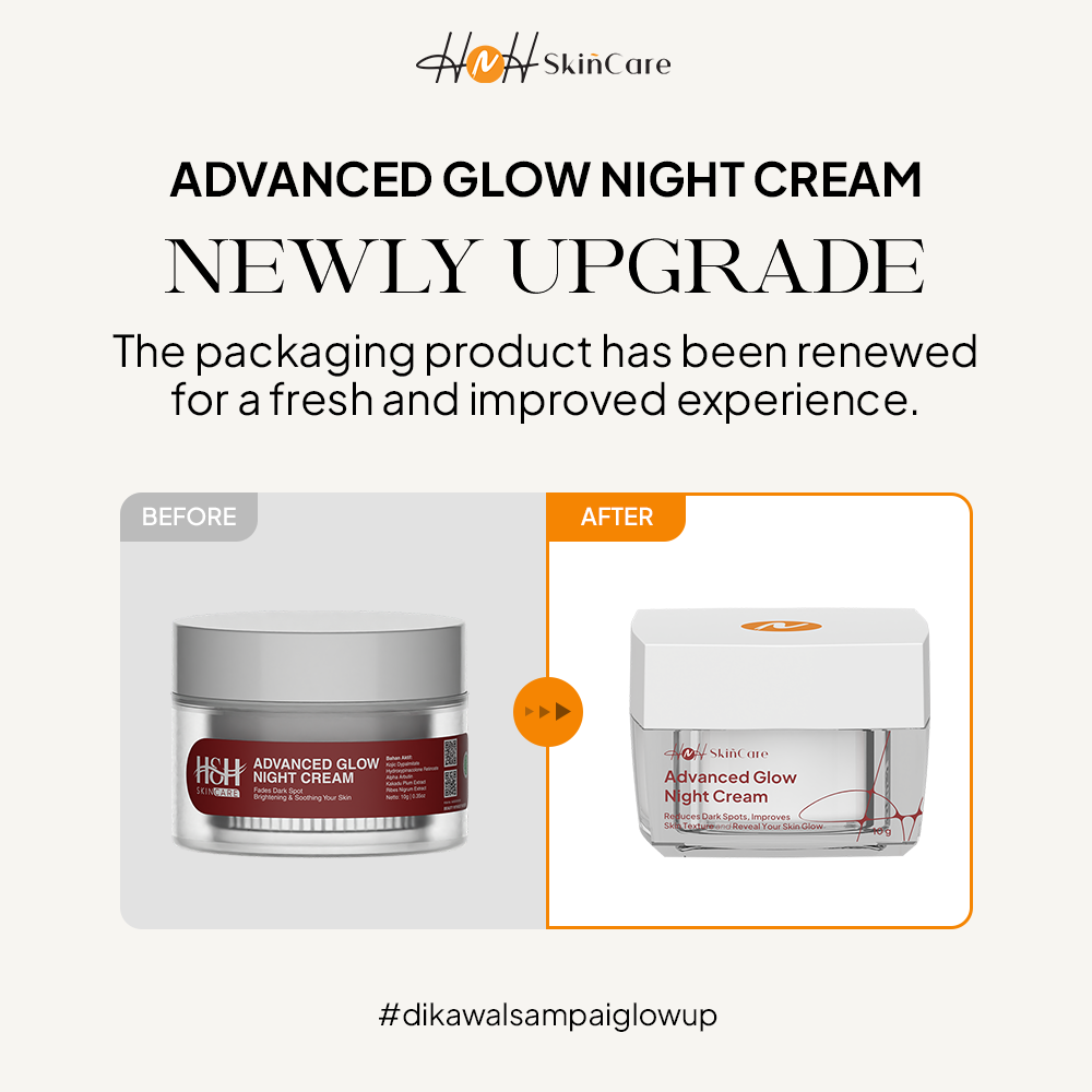 HNH Skincare - Buy 1 Advanced Glow Night Cream Get 1 Free DNA Salmon Active Red Jelly Booster Signature By Kamila