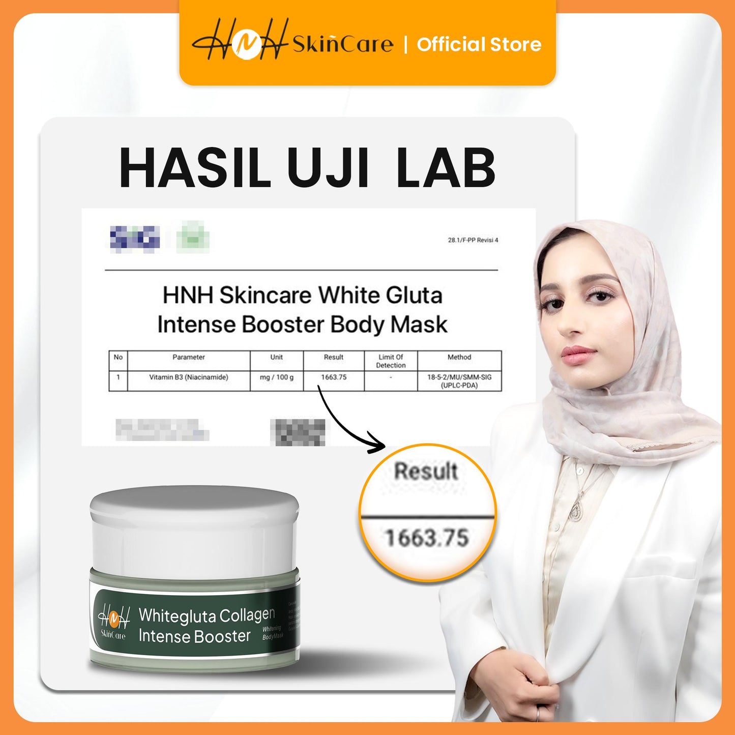 HNH SKincare - Bundling Day And Night Body Care (Whitegluta Collagen Intense Brightening Day Body Butter & Whitegluta Collagen Intense Booster Body Mask)