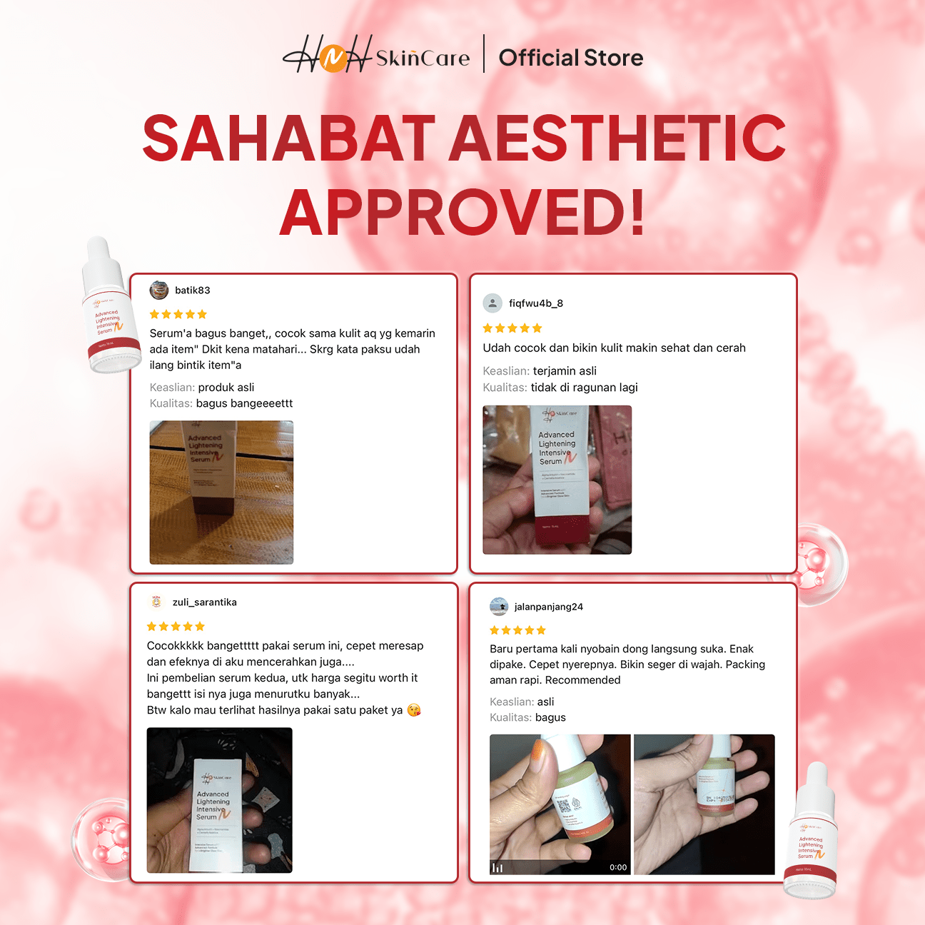 HNH Skincare - Advanced Lightening Intensive Serum - Brightening Serum Mencerahkan untuk Flek Hitam - hnhskincare