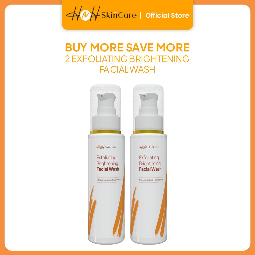 HNH Skincare - Bundling 2 Exfoliating Brightening Facial Wash - Sabun Cuci Muka Gentle Mencerahkan untuk Semua Jenis Kulit & Kulit Kusam - hnhskincare