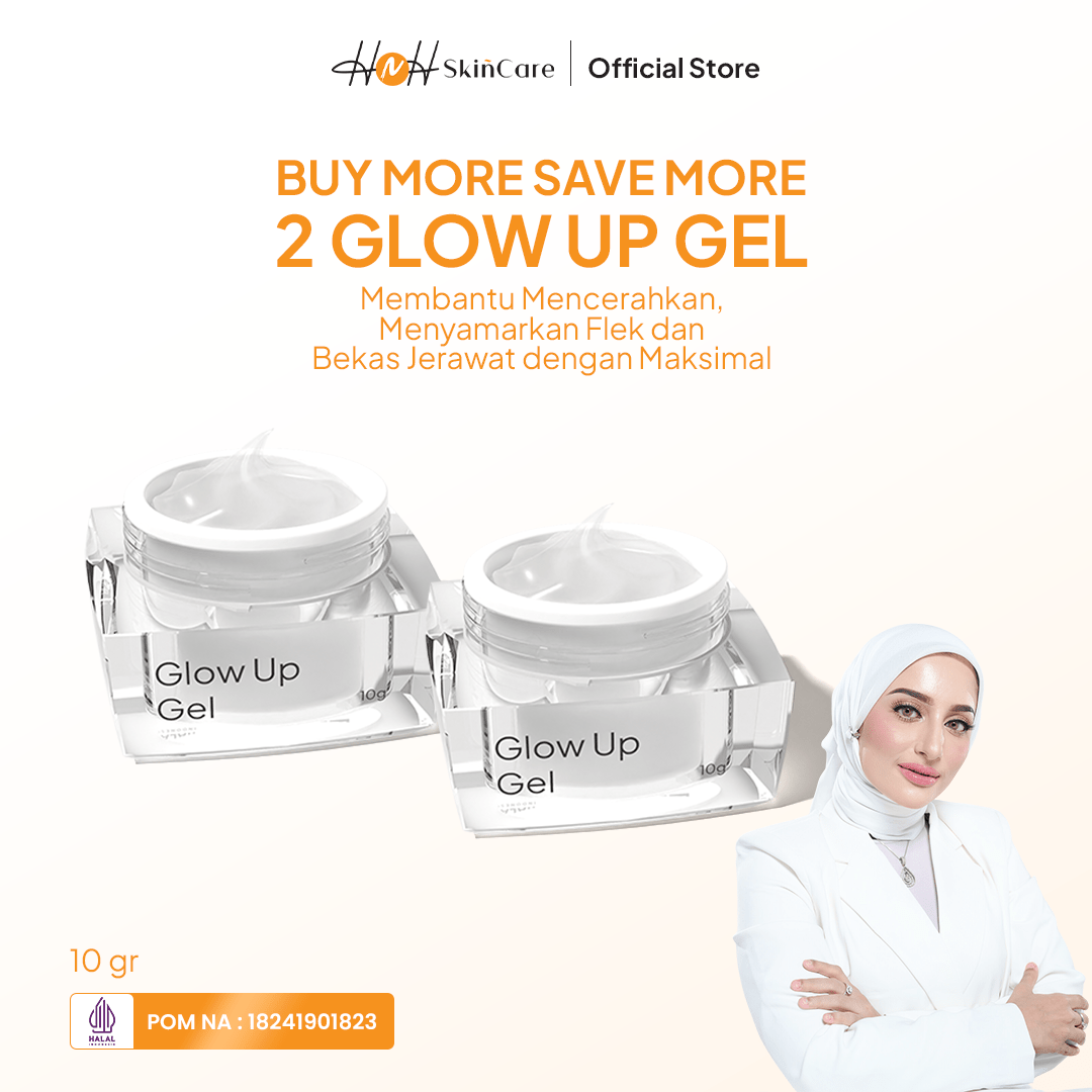 HNH Skincare - Bundling 2 Glow Up Gel - Gel Booster Glowing untuk Mencerahkan dengan Niacinamide - hnhskincare