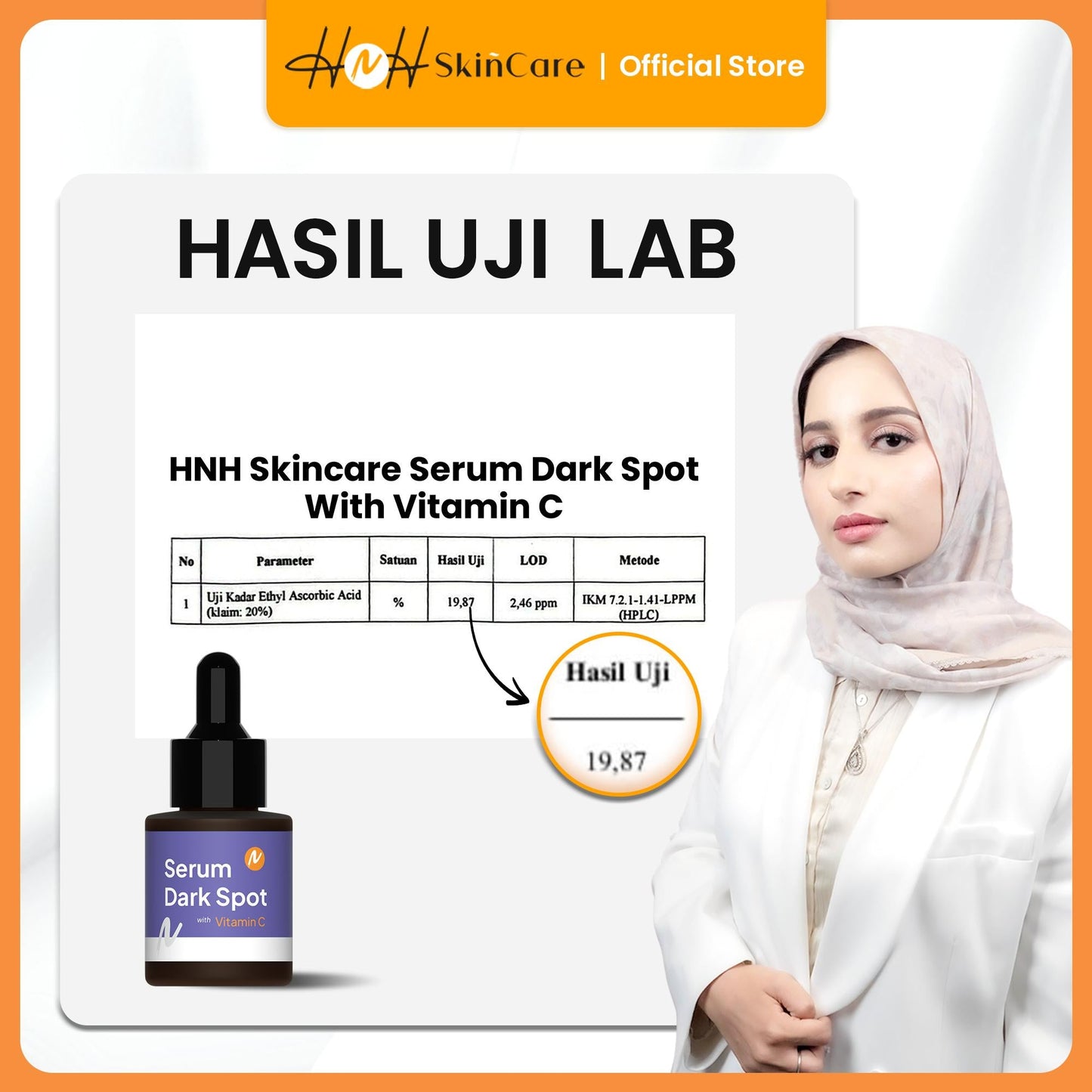 HNH Skincare - Bundling 2 Serum Dark Spot with Vitamin C - Serum Vitamin C Membantu Menyamarkan Flek Hitam / Dark Spot - hnhskincare