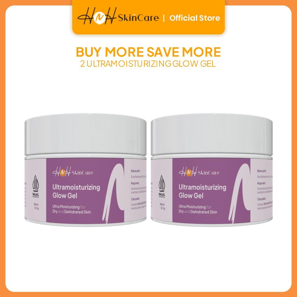 HNH Skincare - Bundling 2 Ultramoisturizing Glow Gel - Moisturizer Pelembab Wajah untuk Kulit Kering Sensitif - hnhskincare