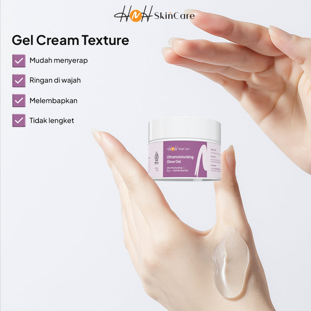 HNH Skincare - Bundling 3 Ultramoisturizing Glow Gel - Moisturizer Pelembab Wajah untuk Kulit Kering Sensitif