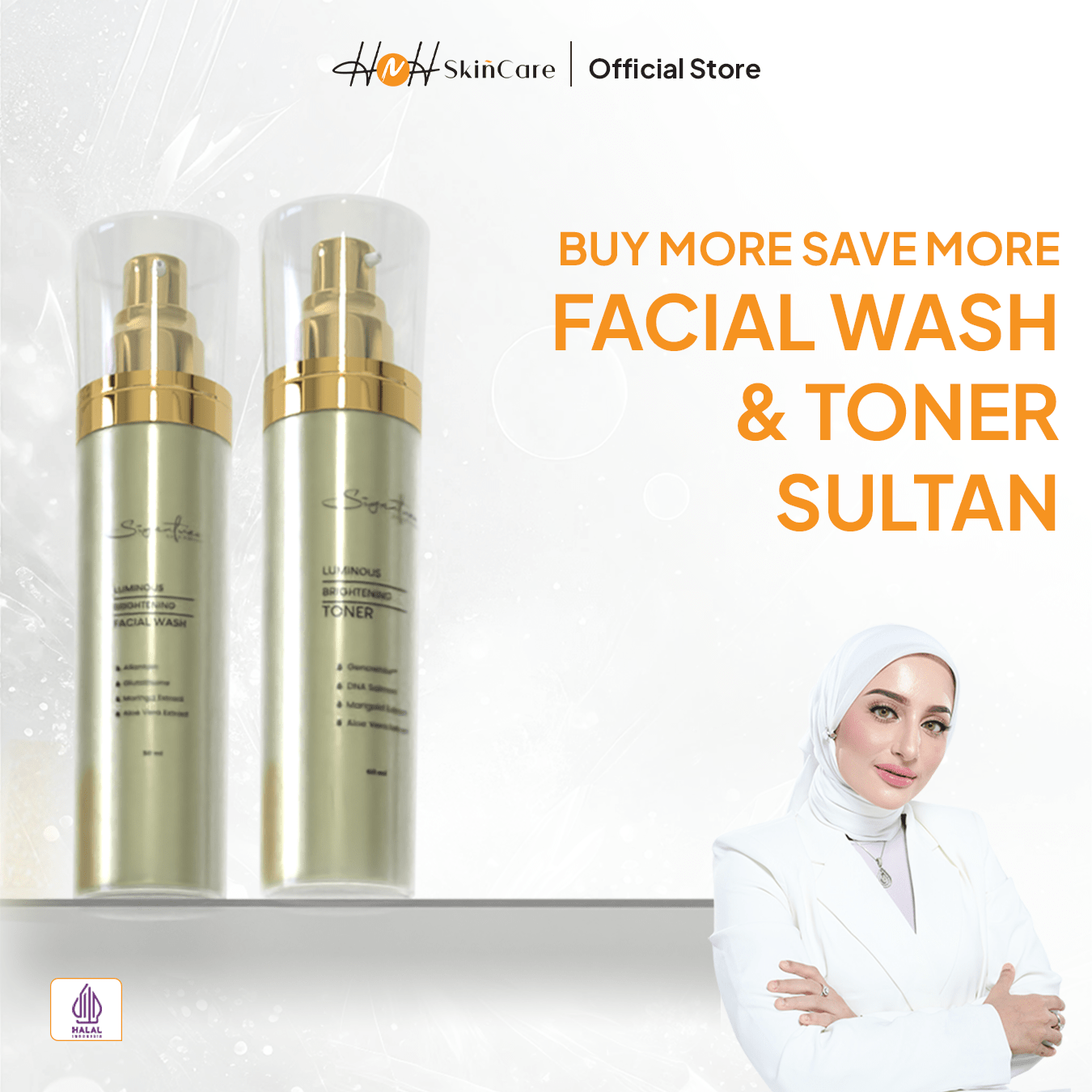 Signature By Kamila - Buy More Save More Facial Wash Luminous + Luminous Brightening Toner - hnhskincare