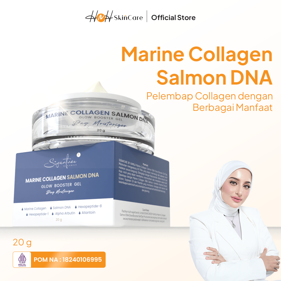 Signature by Kamila - Marine Collagen Salmon DNA Moisturizer - Pelembab Wajah Kulit Kering dan Kusam - hnhskincare