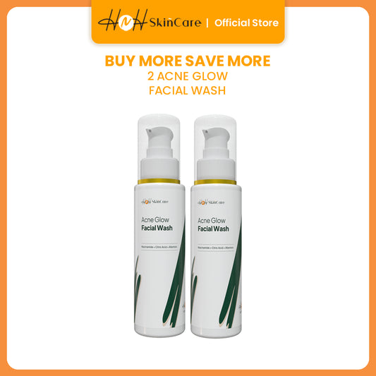 HNH Skincare - Bundling 2 Facial Wash Acne Glow - Sabun Cuci Muka Gentle untuk Kulit Berminyak & Berjerawat
