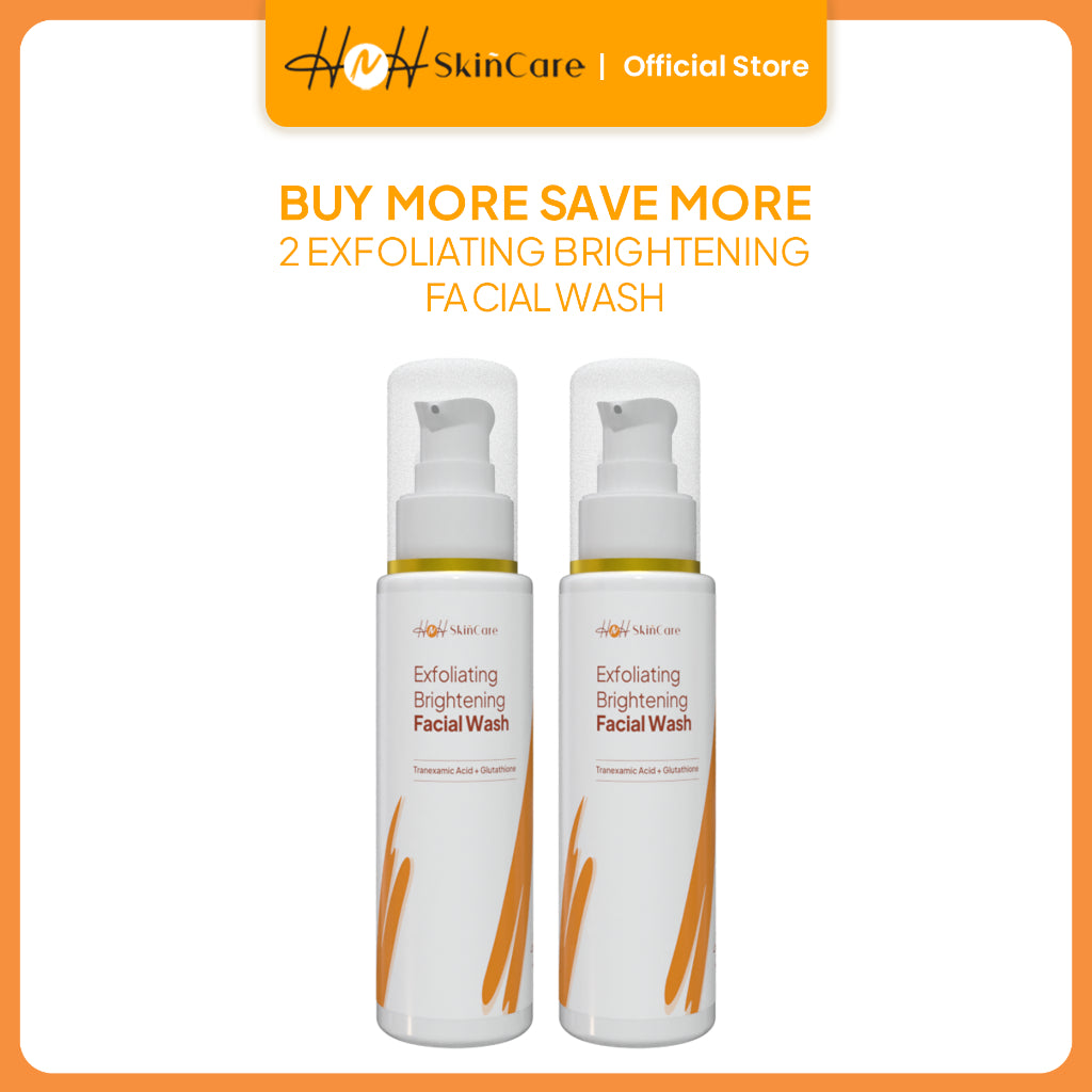 HNH Skincare - Bundling 2 Exfoliating Brightening Facial Wash - Sabun Cuci Muka Gentle Mencerahkan untuk Semua Jenis Kulit & Kulit Kusam