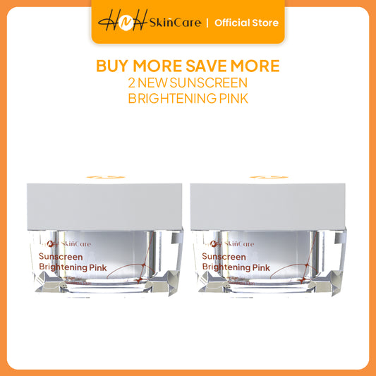 HNH Skincare - Bundling 2 Sunscreen Brightening Pink - Tone Up Sunscreen Wajah SPF 50 PA++++ untuk Kulit Kusam
