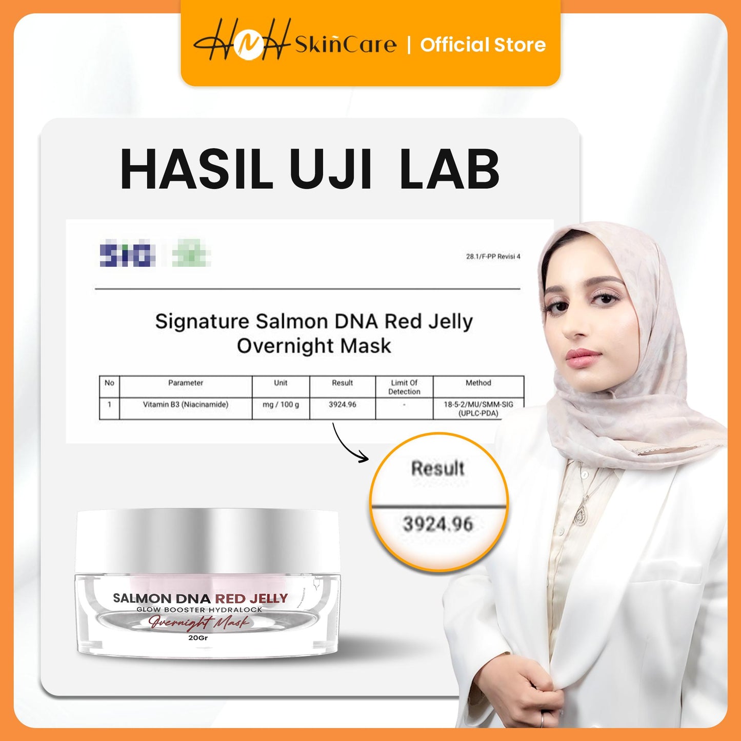 HNH Skincare - Buy 1 Advanced Glow Night Cream Get 1 Free DNA Salmon Active Red Jelly Booster Signature By Kamila