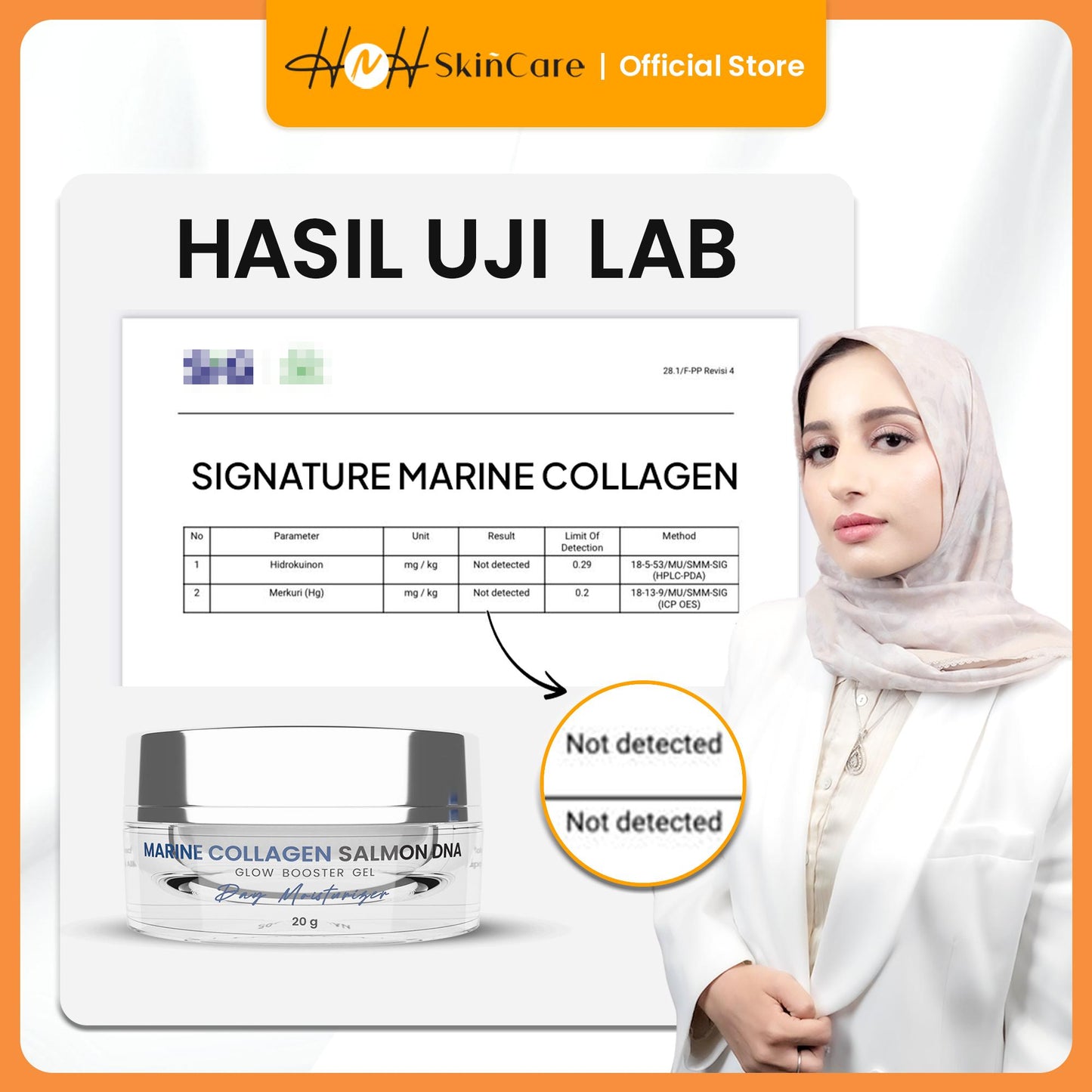 Signature by Kamila - Buy 1 Get 1 Free Marine Collagen Salmon DNA Signature by Kamila / Day moisturizing untuk Mencerahkan dan Melembabkan Wajah dengan Kandungan Niacinamide
