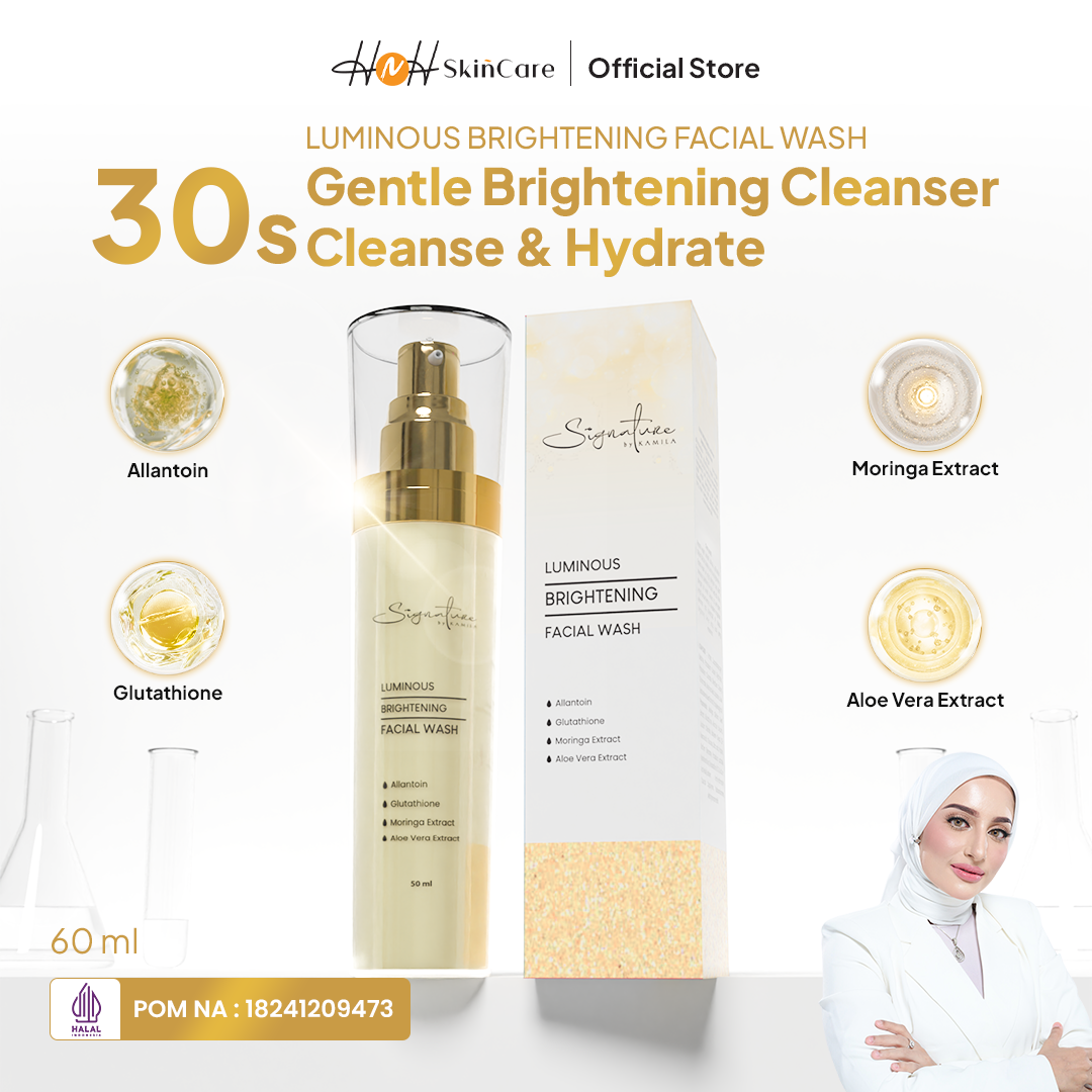Signature by Kamila Paket Luminous Brightening 5 in 1  (Facial Wash, Toner, Day Cream, Night Cream, Serum Whitening)