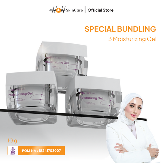 HNH Skincare - Bundling 3 Moisturizer Gel - Pelembap Wajah Gel Ringan untuk Semua Jenis Kulit
