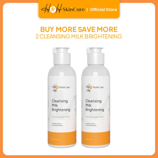 HNH Skincare - Bundling 2 Milk Cleanser Brightening ( Susu Pembersih Wajah )/ Cleansing Milk 2x Lebih Cerah, Lebih Bersih dan Melawan jerawat dan Komedo