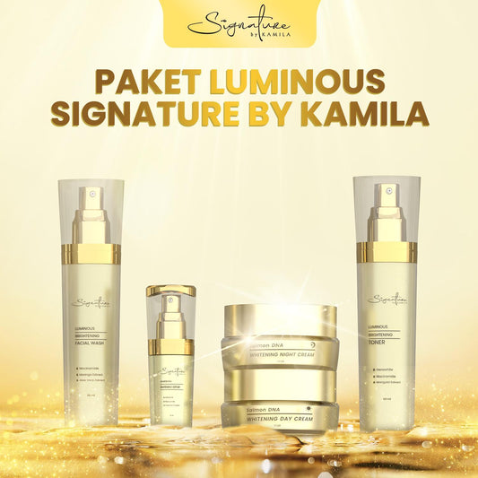 Signature by Kamila Paket Luminous Brightening 5 in 1 (Facial Wash, Toner, Day Cream, Night Cream, Serum Whitening) TANPA BOX