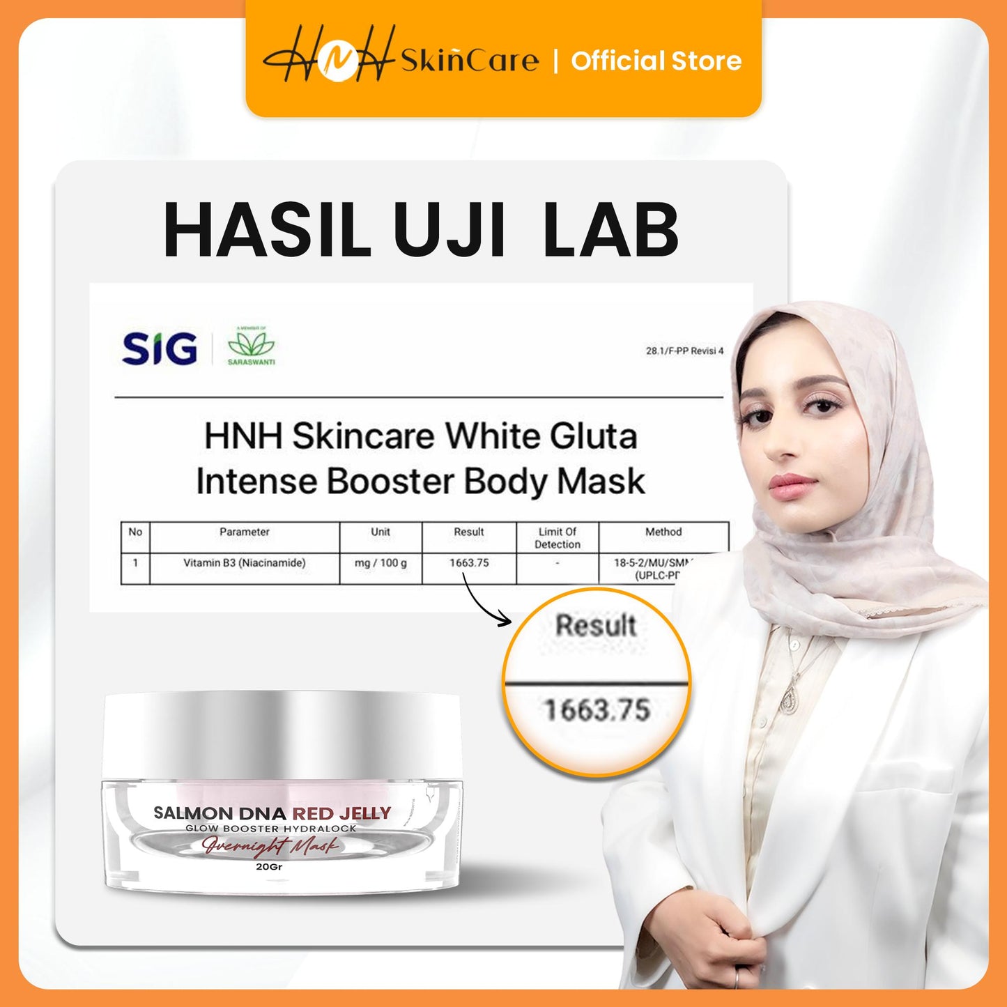 HNH Skinacre - Buy 1 DNA Salmon Red Jelly Signature by Kamila Get 1 Free Face Serum With Retinal
