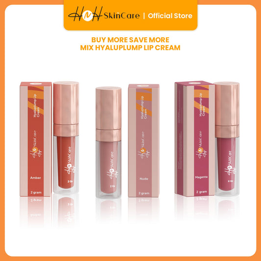 HNH Skincare - Bundling 3 Hyaluplump Lipcream - Lipcream Matte Tahan Lama dan Melembapkan