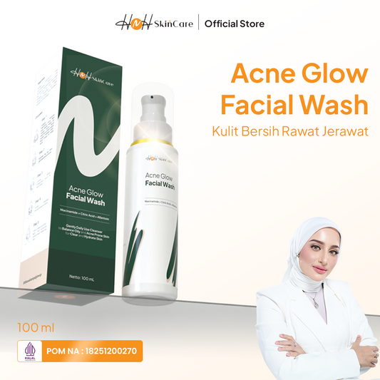 HNH Skincare - Facial Wash Acne Glow - Sabun Cuci Muka Gentle untuk Kulit Berminyak & Berjerawat