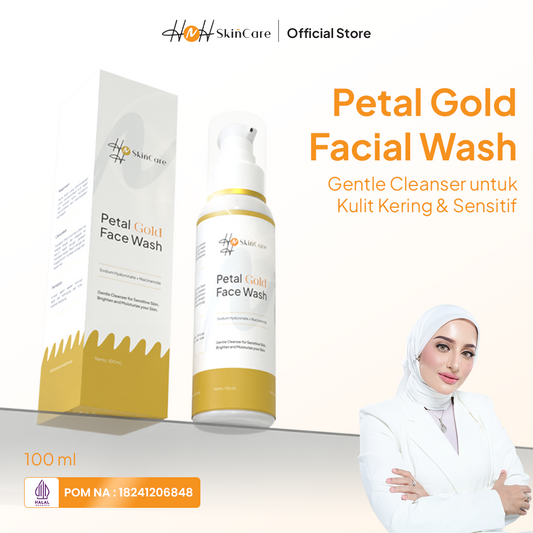 HNH Skincare - Petal Gold Face Wash - Sabun Cuci Muka Gentle untuk Kulit Kering / Sensitif