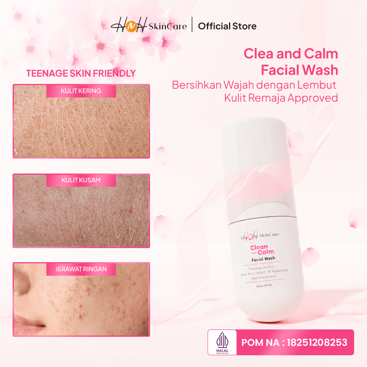 H&H Skincare Paket Whitening Barrier Lock 3in1 - Mencerahkan Wajah, Membersihkan, & Melindungi dari UVA/UVB - Skincare Remaja untuk Skin Barrier - hnhskincare