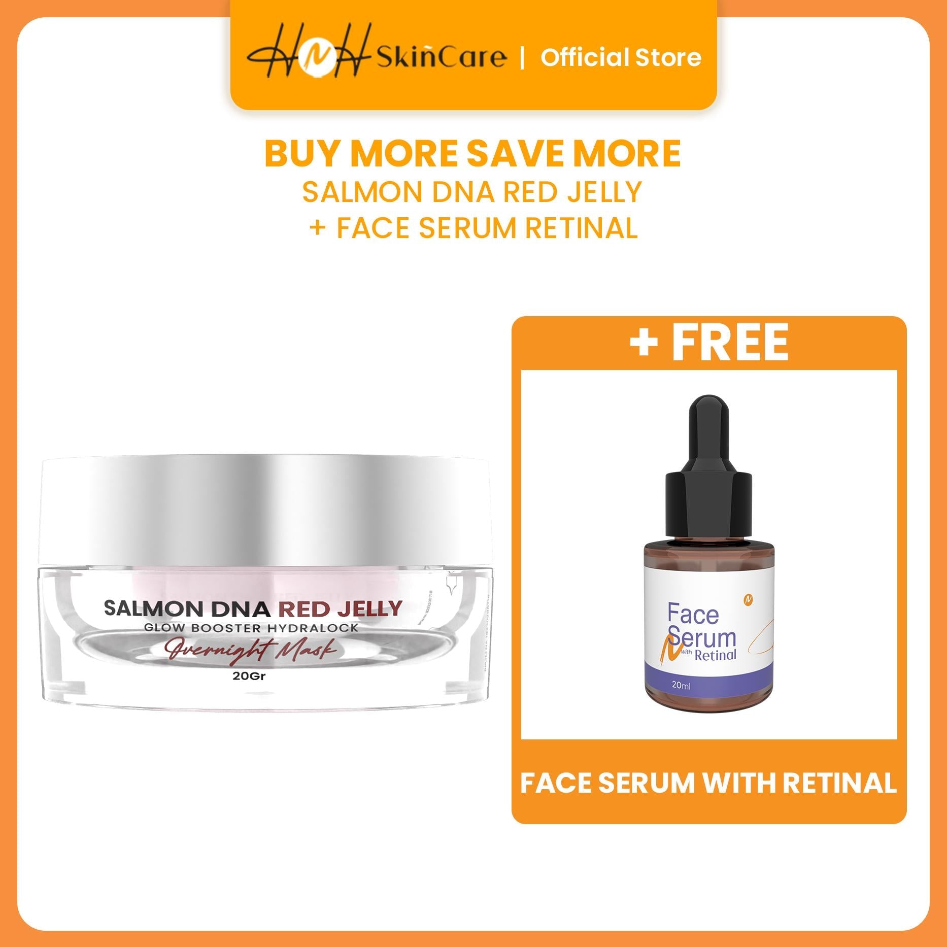 HNH Skinacre - Buy 1 DNA Salmon Red Jelly Signature by Kamila Get 1 Free Face Serum With Retinal - hnhskincare