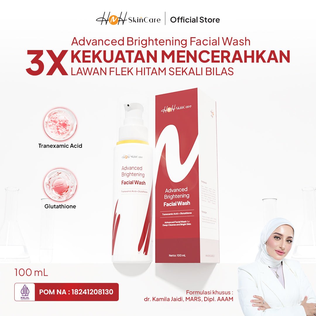 HNH Skincare - Advanced Brightening Facial Wash - Sabun Cuci Muka Mencerahkan Wajah untuk Flek Hitam - hnhskincare