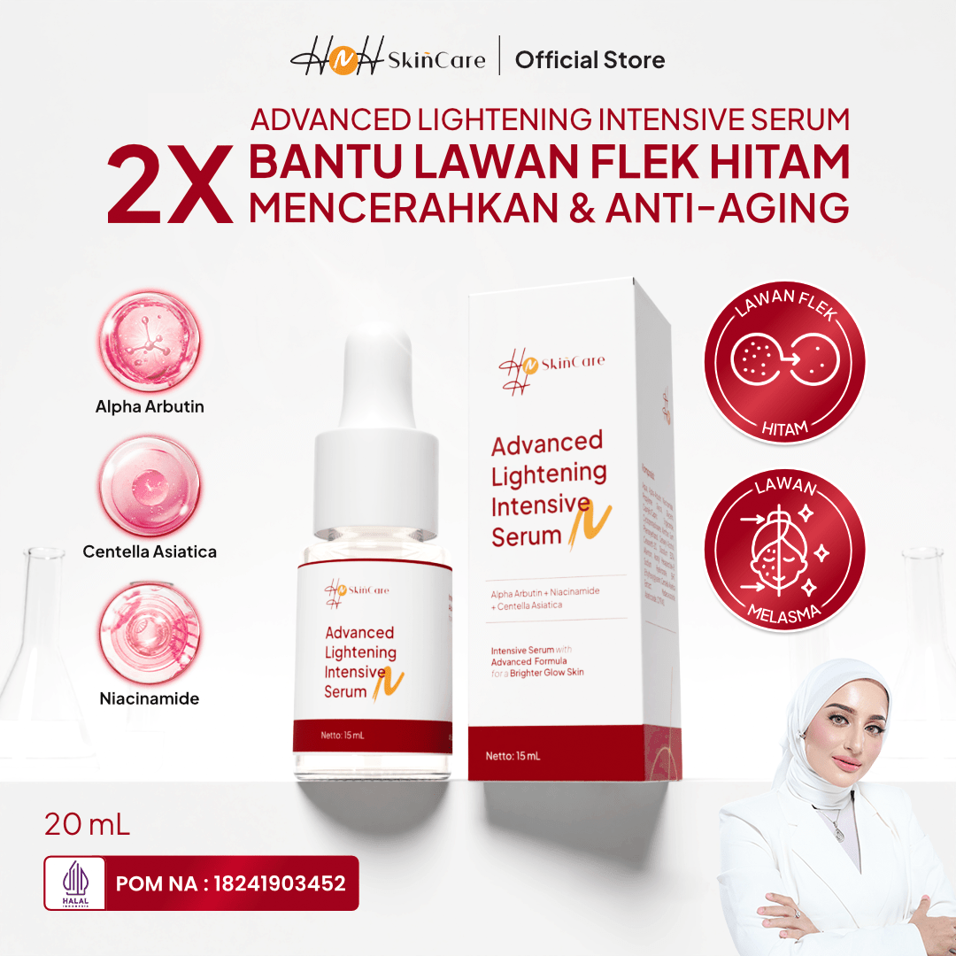 HNH Skincare - Advanced Lightening Intensive Serum - Brightening Serum Mencerahkan untuk Flek Hitam - hnhskincare