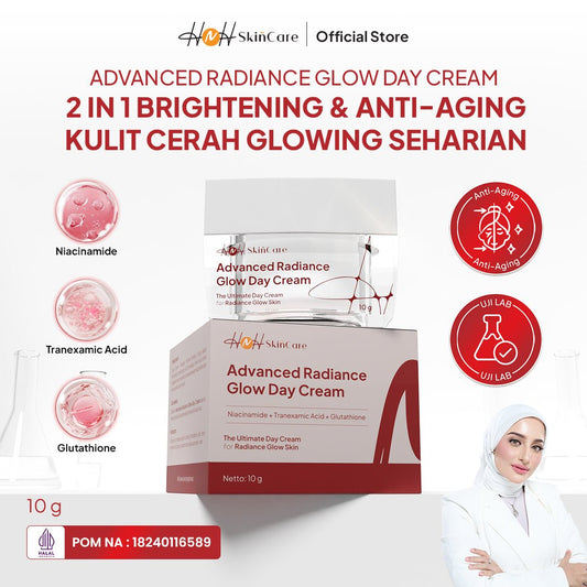 HNH Skincare - Advanced Radiance Glow Day Cream - Day Cream Tone Up untuk Mencerahkan Wajah - hnhskincare
