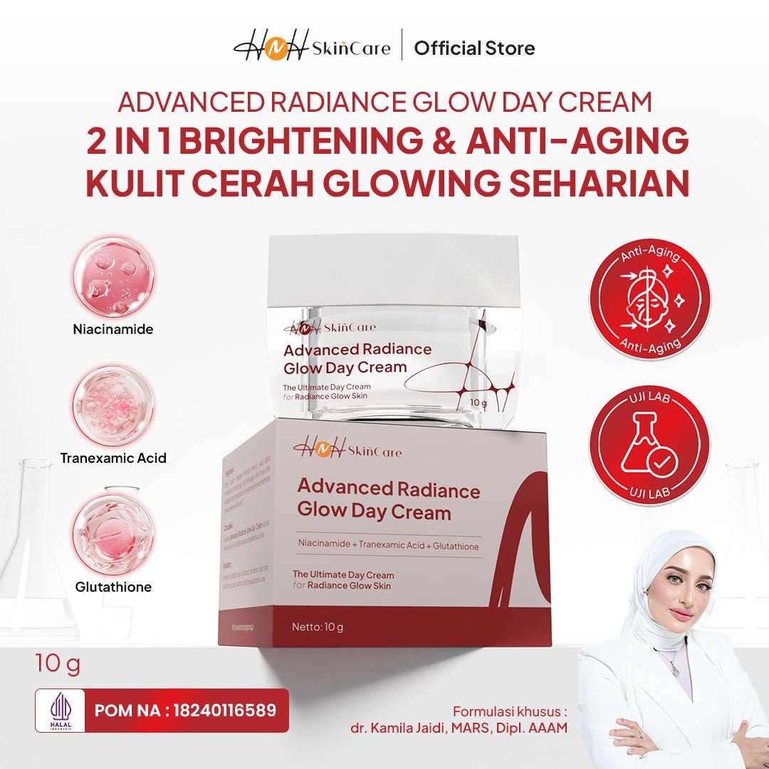 HNH Skincare - Advanced Radiance Glow Day Cream - Day Cream Tone Up untuk Mencerahkan Wajah - hnhskincare