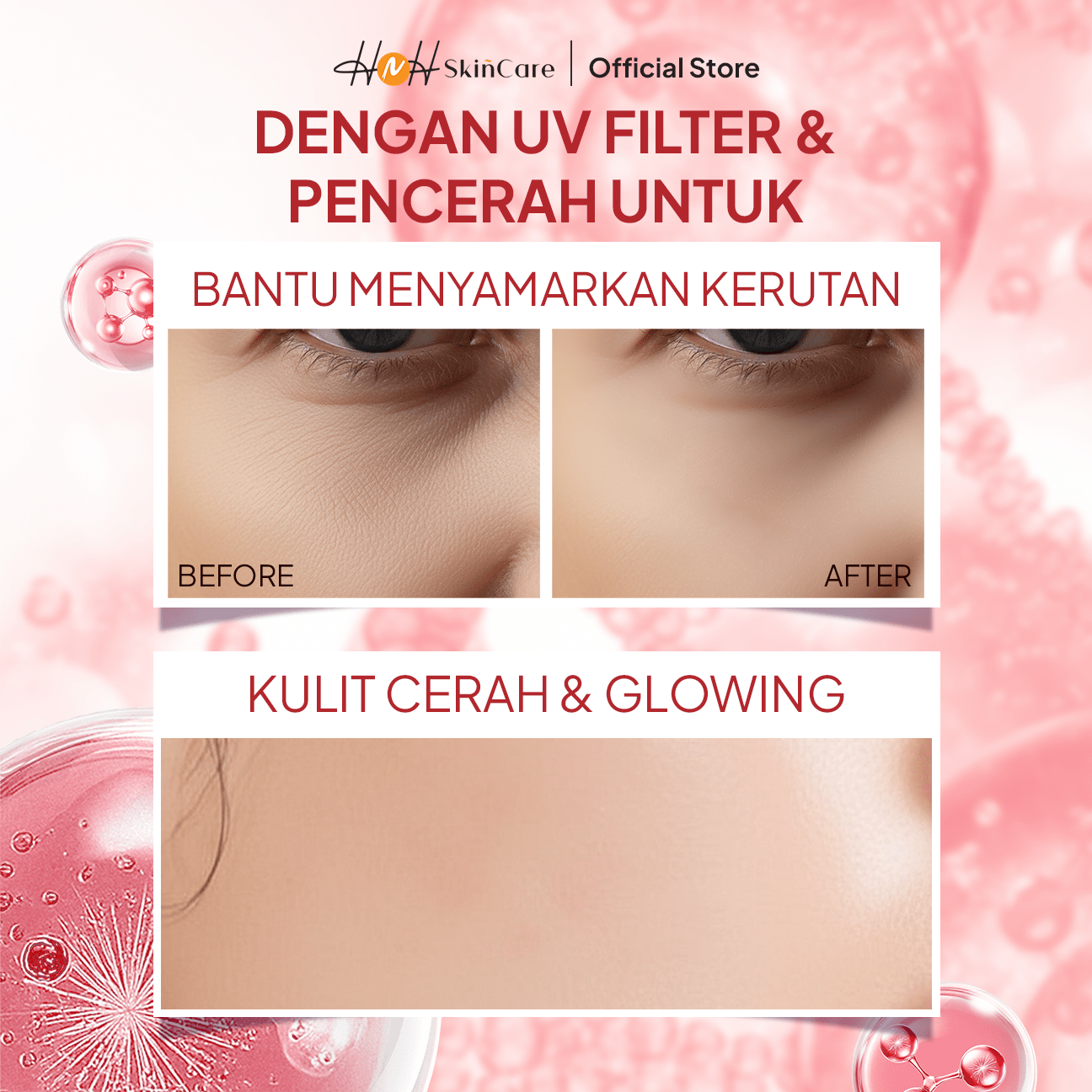 HNH Skincare - Advanced Radiance Glow Day Cream - Day Cream Tone Up untuk Mencerahkan Wajah - hnhskincare