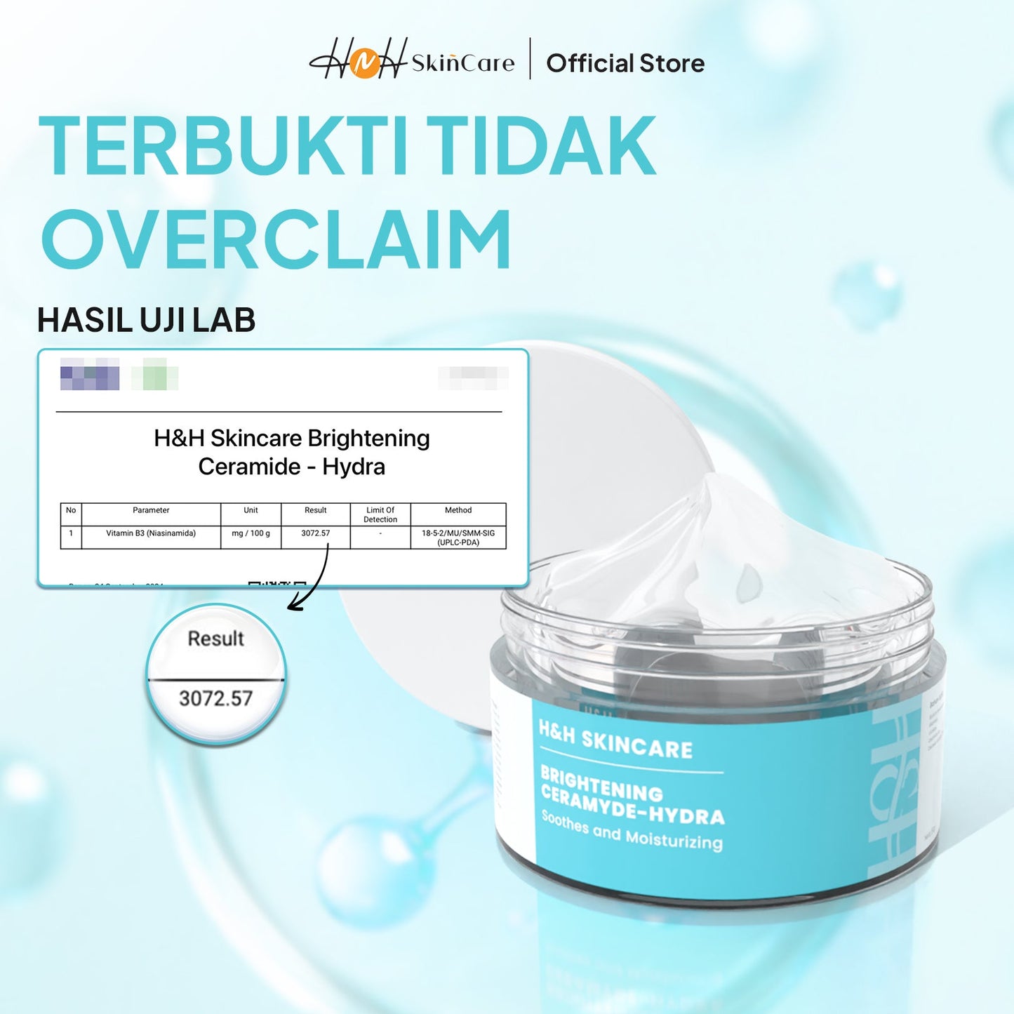 HNH Skincare - Brightening Ceramide - Hydra - Moisturizer Ceramide Pelembab Wajah untuk Skin Barrier - hnhskincare