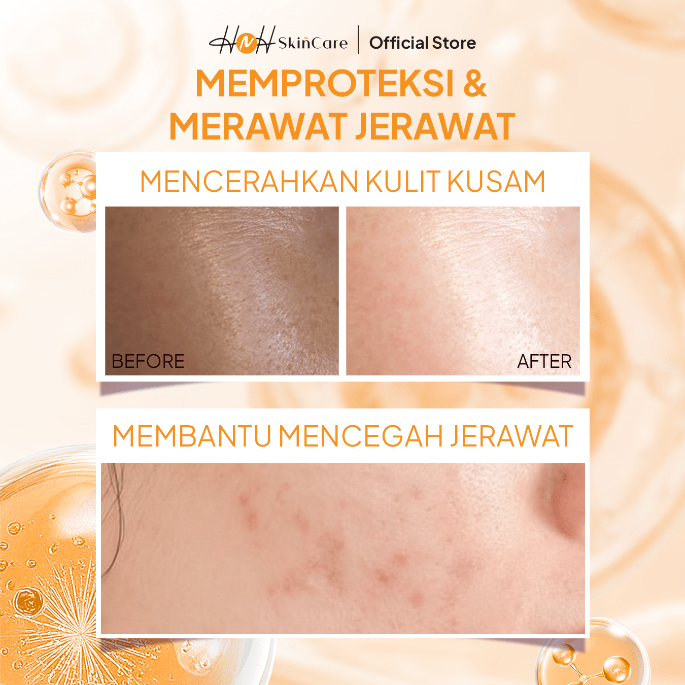 HNH Skincare - Brightening Ultra Protection Glow Sunscreen - Sunscreen Wajah SPF 50 PA++++ - hnhskincare