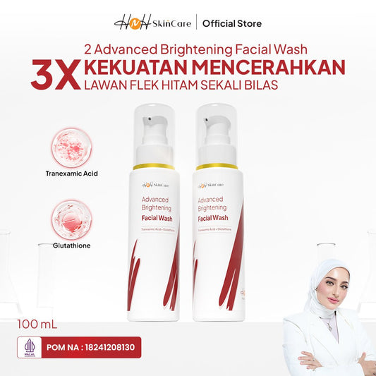 HNH Skincare - Bundling 2 Advanced Brightening Facial Wash - Sabun Cuci Muka Mencerahkan Wajah untuk Flek Hitam - hnhskincare