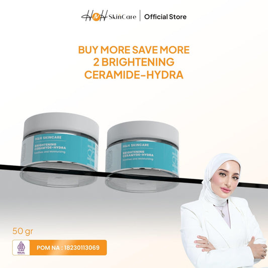 HNH Skincare - Bundling 2 Brightening Ceramide Hydra Gel - Moisturizer Ceramide Pelembab Wajah untuk Skin Barrier - hnhskincare
