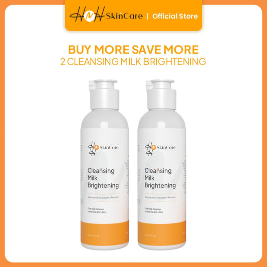HNH Skincare - Bundling 2 Milk Cleanser Brightening ( Susu Pembersih Wajah )/ Cleansing Milk 2x Lebih Cerah, Lebih Bersih dan Melawan jerawat dan Komedo - hnhskincare