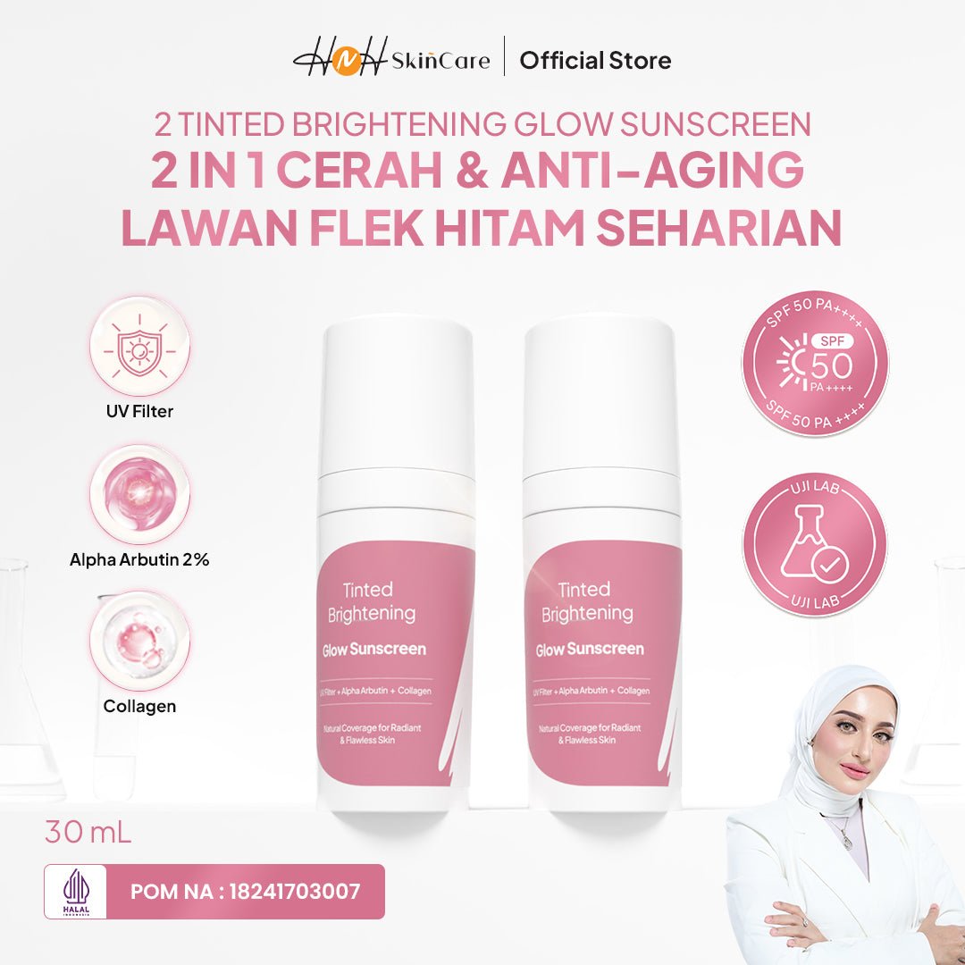 HNH Skincare - Bundling 2 Tinted Brightening Glow Sunscreen - Tinted Sunscreen SPF 50 PA++++ Skin Tint - hnhskincare