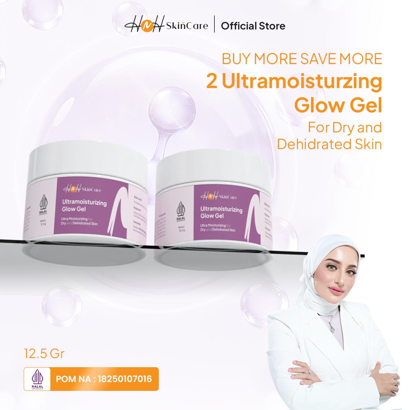 HNH Skincare - Bundling 2 Ultramoisturizing Glow Gel - Moisturizer Pelembab Wajah untuk Kulit Kering Sensitif - hnhskincare