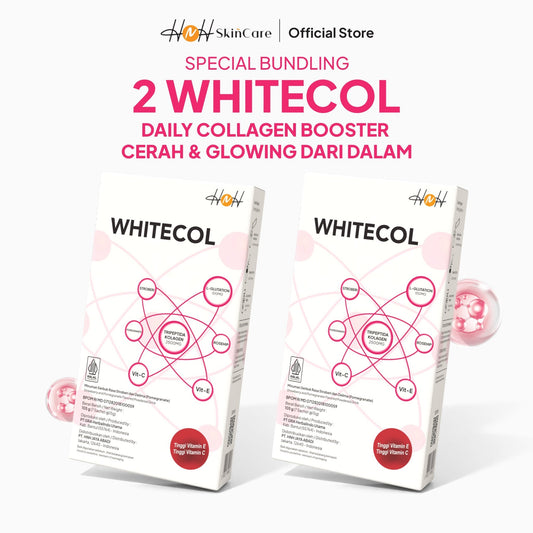HNH Skincare - Bundling 2 Whitecol 2500mg Dengan Vitamin C dan Vitamin E / Serum Intensive Bright - Serum Mencerahkan untuk Flek Hitam dan Kulit Kusam Pencerah Memudarkan Kerutan Tetes - hnhskincare