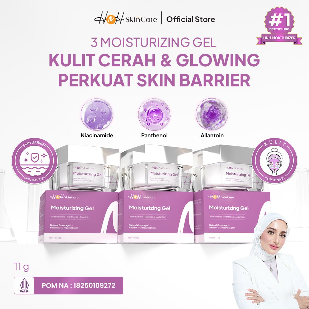 HNH Skincare - Bundling 3 Moisturizer Gel - Pelembap Wajah Gel Ringan untuk Semua Jenis Kulit - hnhskincare