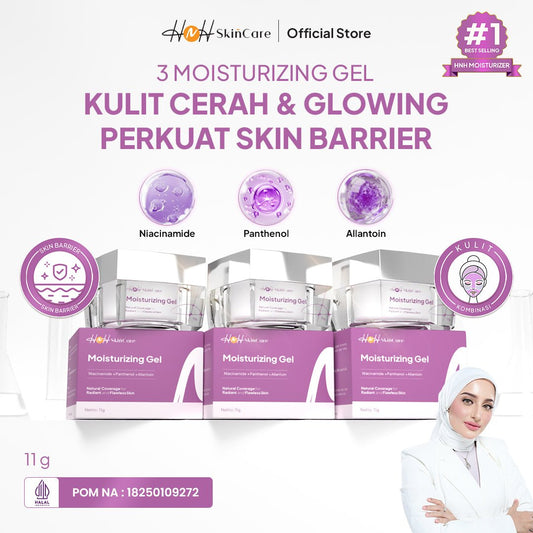 HNH Skincare - Bundling 3 Moisturizer Gel - Pelembap Wajah Gel Ringan untuk Semua Jenis Kulit - hnhskincare
