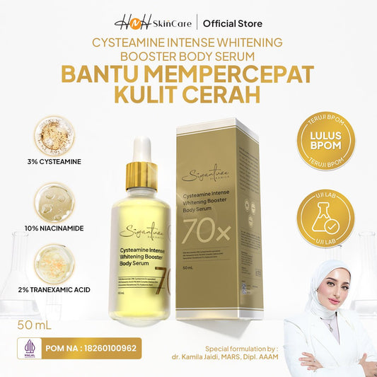 HNH Skincare - Cysteamine Body Serum | HNH Skincare | Paket HB Dosting Pencerah Kulit | Cysteamine Intense Whitening Booster Body Serum & Lotion - hnhskincare