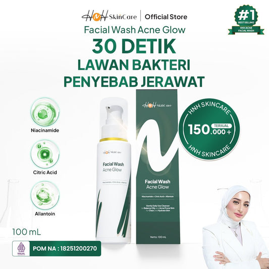 HNH Skincare - Facial Wash Acne Glow - Sabun Cuci Muka Gentle untuk Kulit Berminyak & Berjerawat - hnhskincare