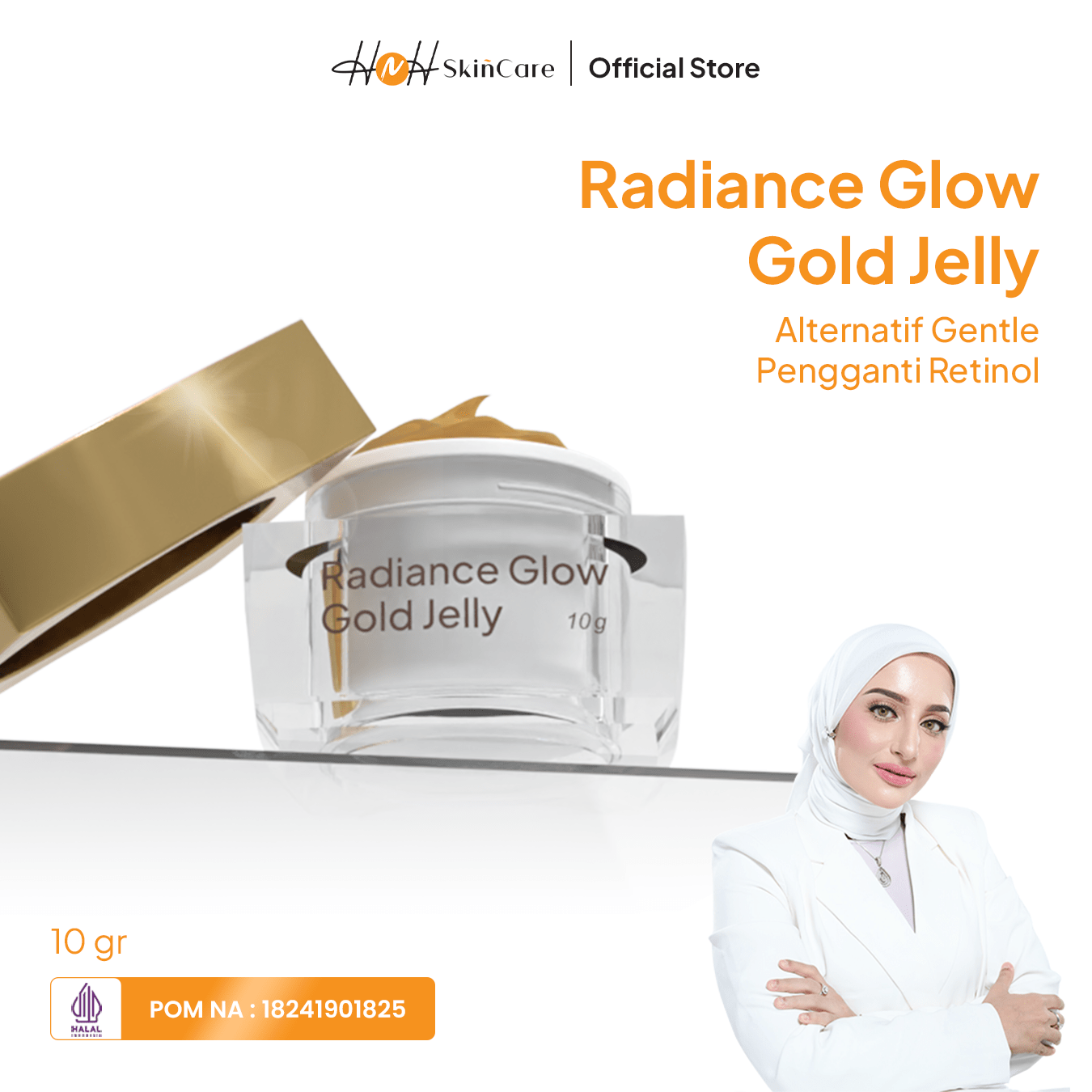 HNH Skincare - Radiance Glow Gold Jelly - Gold Jelly Booster untuk Anti Aging - hnhskincare