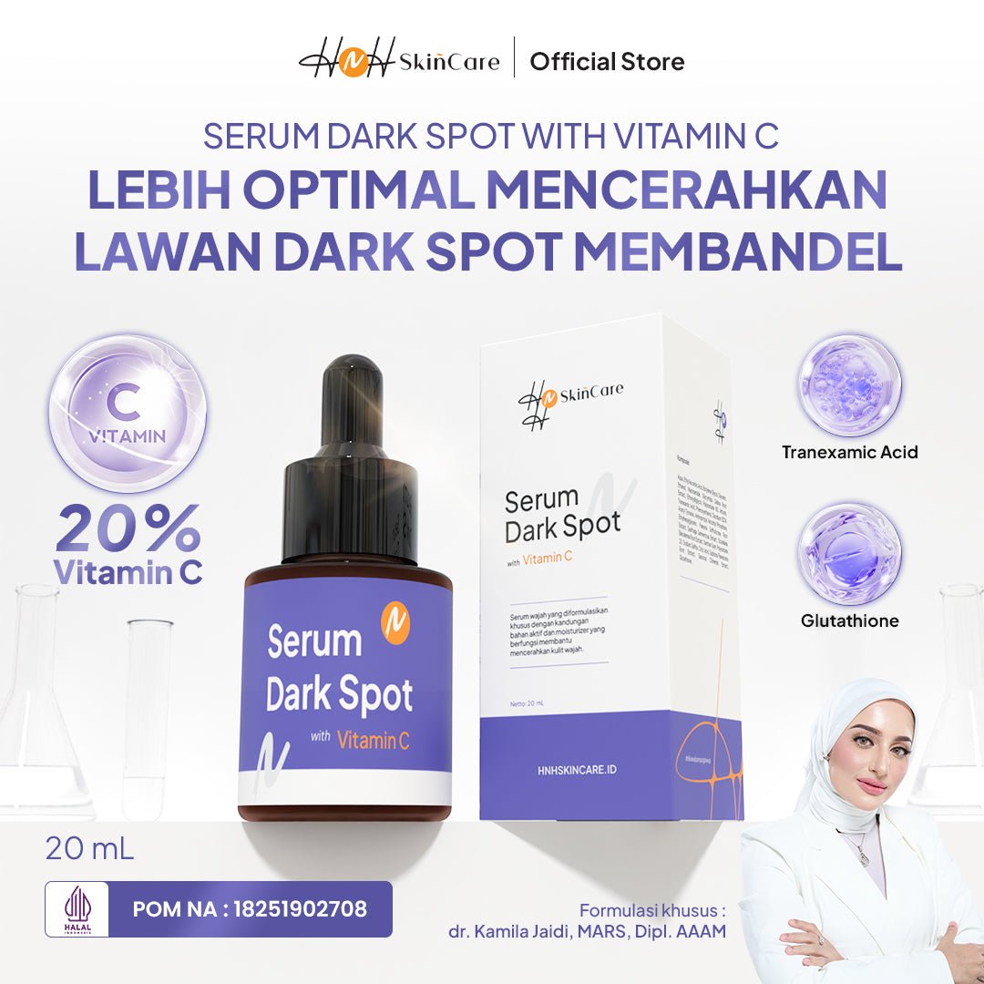 HNH Skincare - Serum Dark Spot with Vitamin C - Serum Vitamin C Membantu Menyamarkan Flek Hitam / Dark Spot - hnhskincare
