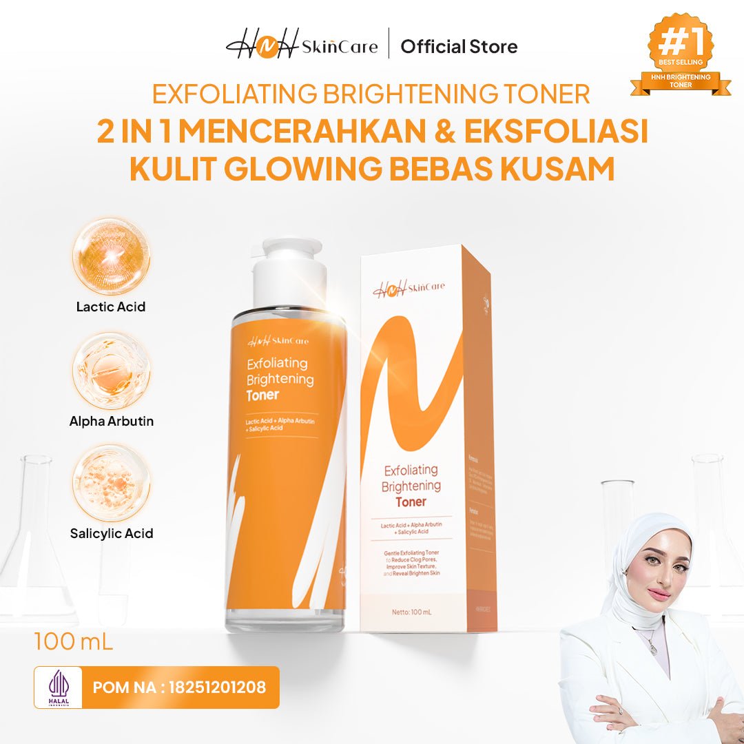HNH Skincare - Toner Ultimate - Exfoliating Toner Mencerahkan untuk Kulit Normal dan Kulit Berminyak - hnhskincare