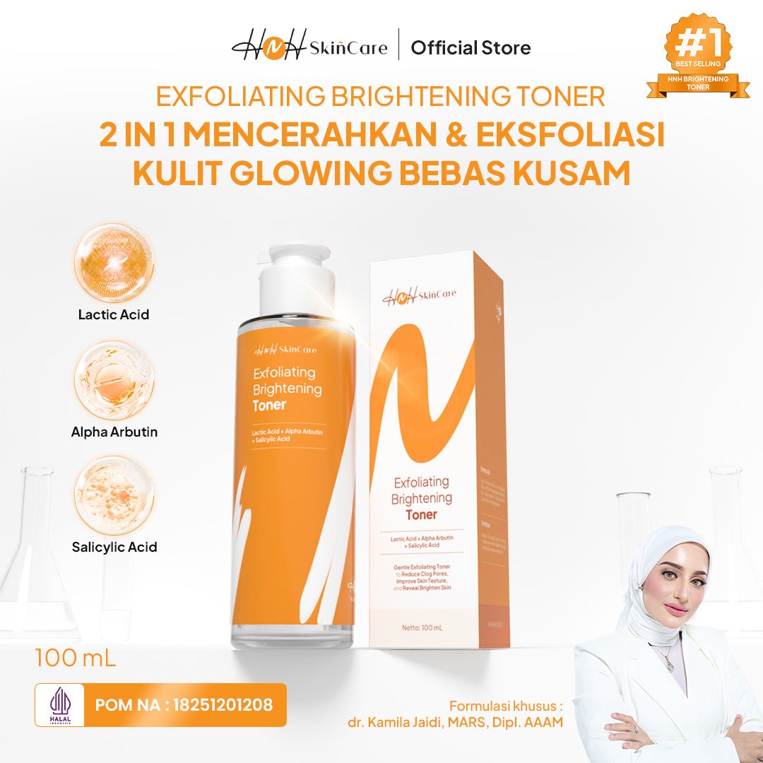 HNH Skincare - Toner Ultimate - Exfoliating Toner Mencerahkan untuk Kulit Normal dan Kulit Berminyak - hnhskincare