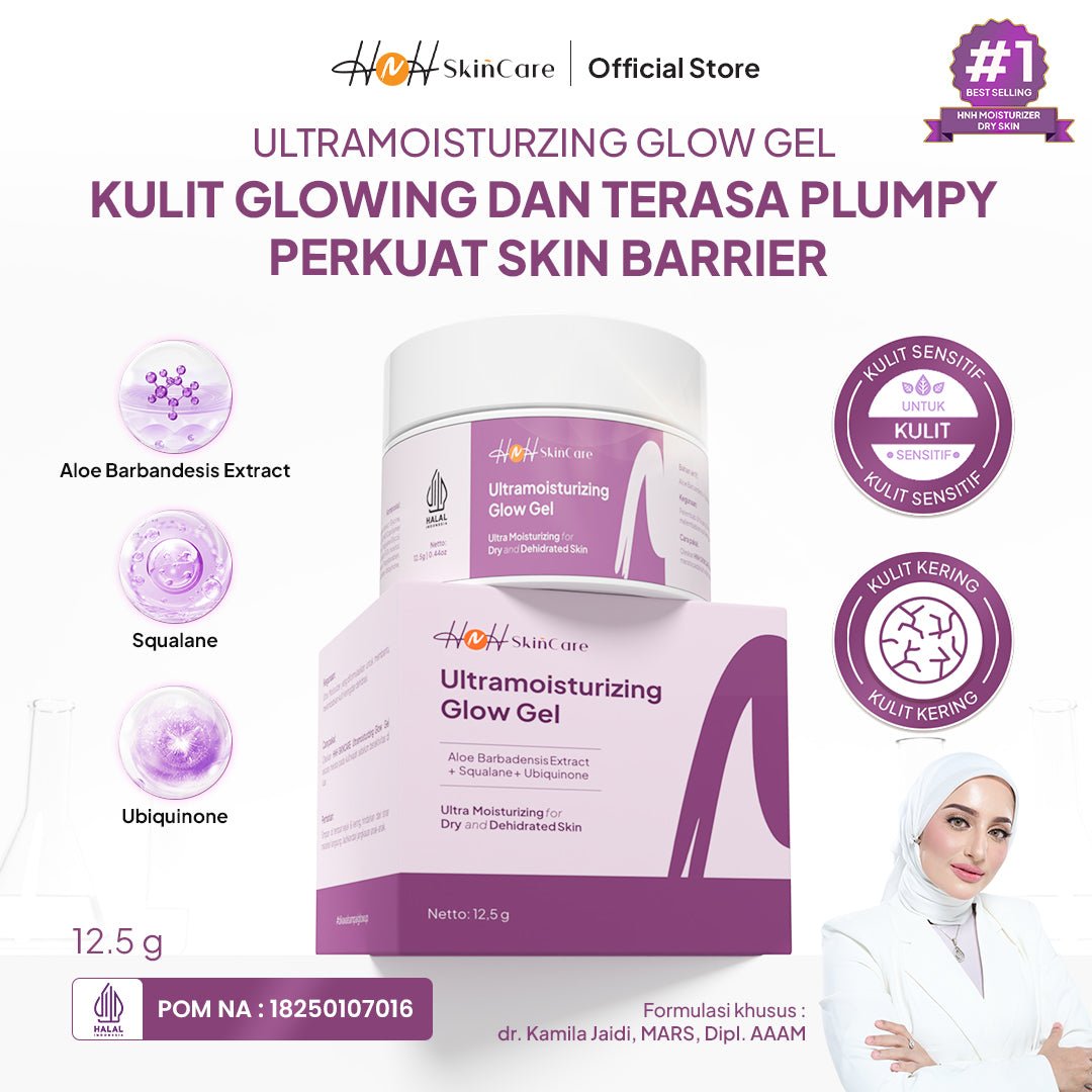 HNH Skincare - Ultramoisturizing Glow Gel - Moisturizer Pelembab Wajah untuk Kulit Kering Sensitif - hnhskincare