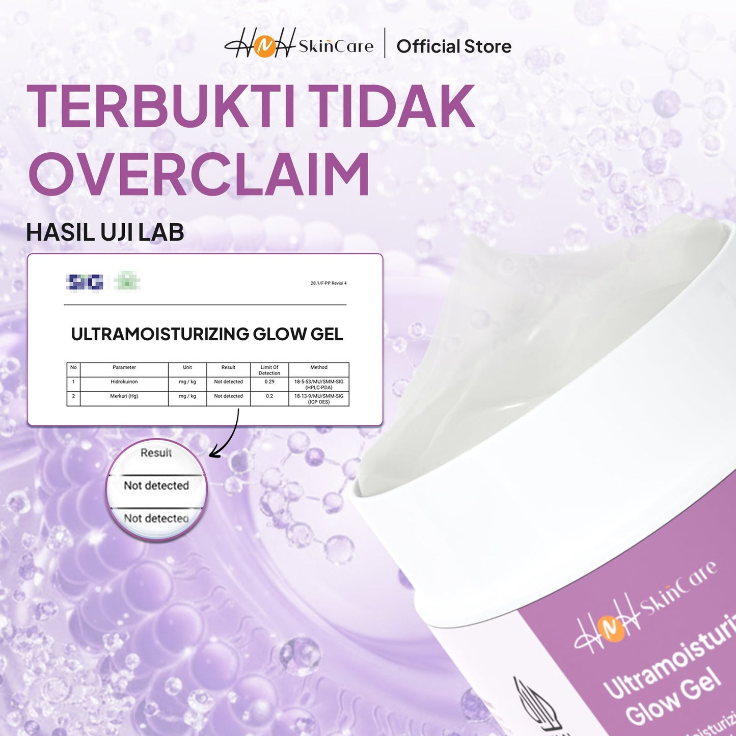 HNH Skincare - Ultramoisturizing Glow Gel - Moisturizer Pelembab Wajah untuk Kulit Kering Sensitif - hnhskincare