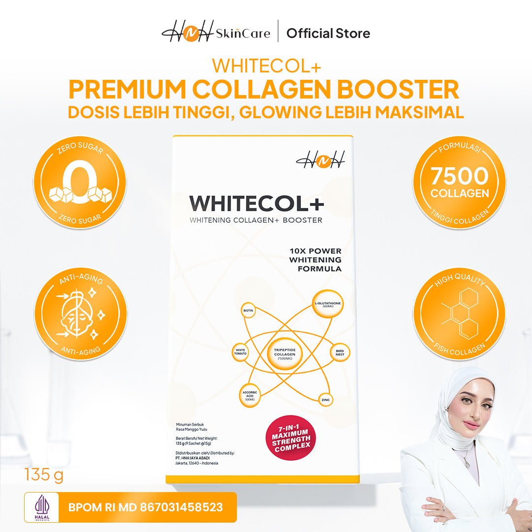 HNH Skincare | Whitecol+ | Collagen Drink with Glutathione | Minuman Collagen Mencerahkan Kulit - hnhskincare